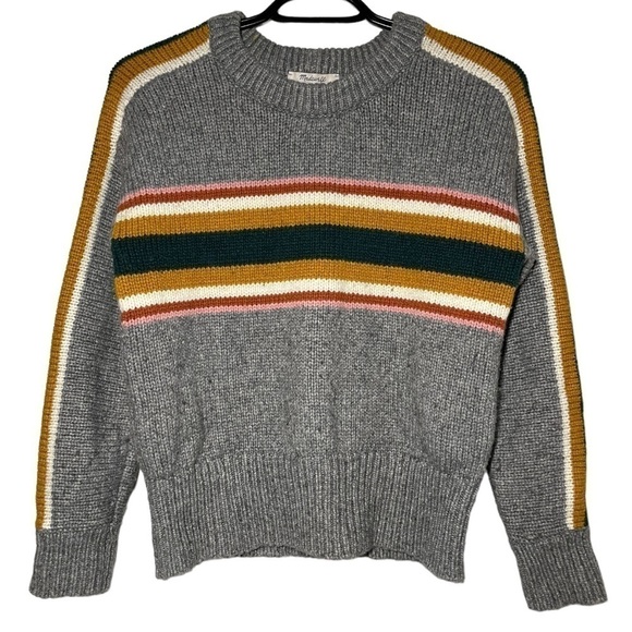 MADEWELL Striped Heath Pullover Sweater size XXS - Picture 4 of 8